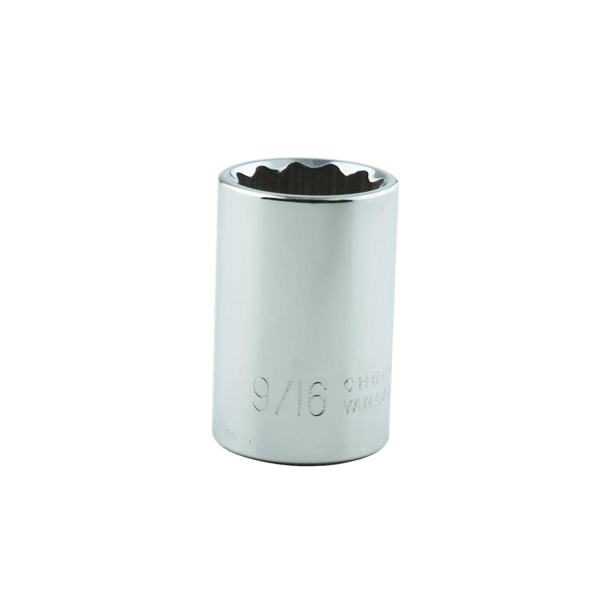 K Tool International 9/16in. 12-Point Short Socket — 3/8in. Drive, Chrome Vanadium Steel, Model# KTI22518